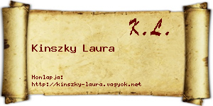 Kinszky Laura névjegykártya